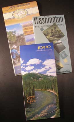 Idaho, Montana, Washington highway maps
