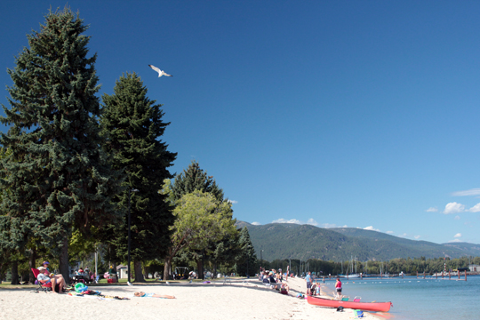 city beach in Sandpoint Idaho